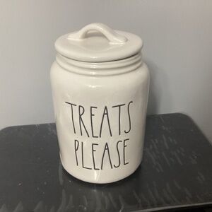 Rae Dunn treats please canister
